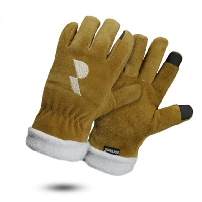 Afbeelding van ROSTAING MONTBLANC handschoenen paar warme van gevoerd leer en tactiel ideaal voor buitenwerk wintertuinieren handschoenen, comfortabel, anti kou fleece voering