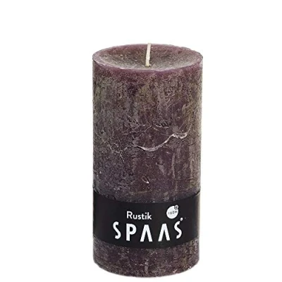 Afbeelding van Spaas Rustieke cilinderkaars 70/130 mm warm bruin 8ST
