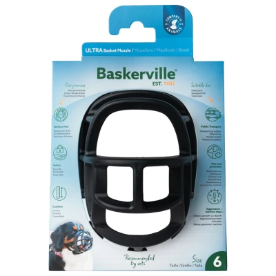 Afbeelding van Baskerville Ultra Basket Muzzle Zwart Hondenopvoeding Nr 6