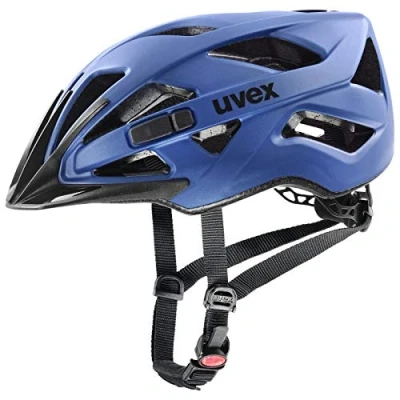 Afbeelding van uvex touring cc lichte allround helm voor dames en heren individueel passysteem uitbreidbaar met led licht blue matt 56 60 cm