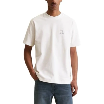 Afbeelding van Marc O&#039;Polo Denim Tshirt print, Heren, Maat: Large, White