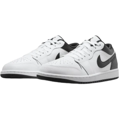 Afbeelding van Jordan AIR 1 Sneakers laag, Heren, Maat: 45, White/black Leer en textiel