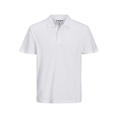 Afbeelding van JACK &amp; JONES Heren JCOCHAIN Polo SS Poloshirt wit, L, L