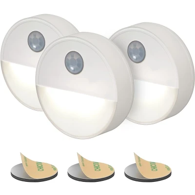 Afbeelding van Proxinova Stick On nachtlampje LED bewegingssensor, Overal, Sluitingslicht, Wandlamp voor slaapkamer, Badkamer, Keuken, Gang, Trappen, Lage energie, Compact, Slaap vriendelijke Batterij Power