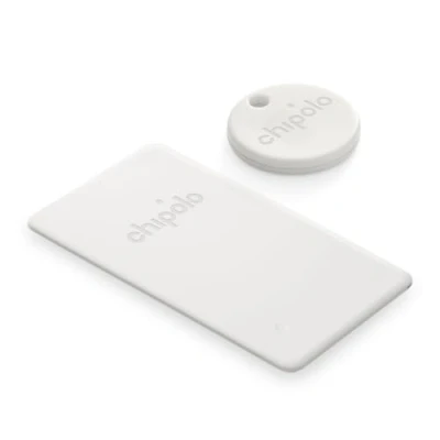 Afbeelding van Chipolo Point Bundle Bluetooth Tracker Key Finder Sleutelvinder Portemonnee Vinder 2 pack Wit