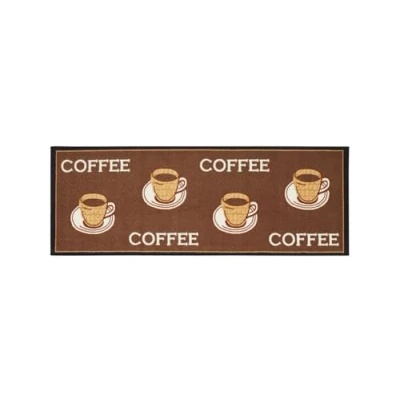 Afbeelding van andiamo Keukenloper Coffee laagpolig loper keukentapijt tapijt keuken 67 x 180 cm bruin