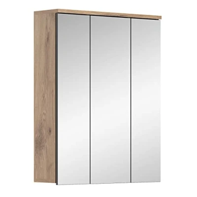 Afbeelding van Mason spiegelkast 3 deuren eik decor.