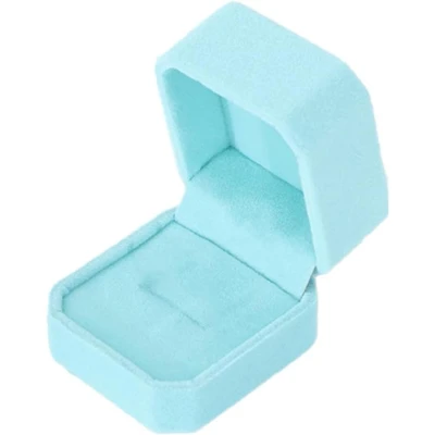 Afbeelding van Ringendoos voor trouwringen Ringhouder aanzoek, verloving en huwelijk (blauw)