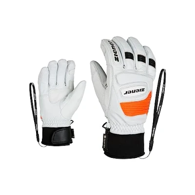 Afbeelding van Ziener Guard GTX Grip PR Skihandschoenen voor volwassenen, waterdicht, ademend, Gore tex, Primaloft, leer, racen, wit (wit), 7.5