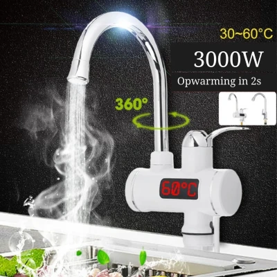 Afbeelding van Elektrisch Verwarmd kraan Instant tot 60 c LCD Digitaal Niet Kokend Water