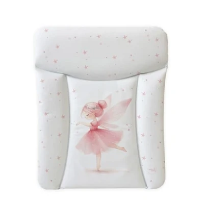 Afbeelding van Ceba Baby® Zacht aankleedkussen, 50 x 70 cm, dubbelzijdig aankleedkussen voor jongens en meisjes, waterdicht, afwasbaar, Oeko Tex, Made in EU, roze fee