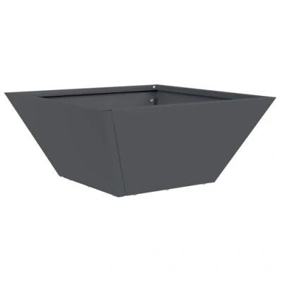 Afbeelding van vidaXL Tuin Kom Bloempot Anthraciet 35x35x15 cm Staal