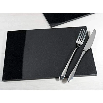 Afbeelding van Natuurlijke granieten Placemats, Set van 2, Creatieve Tops, Hittebestendig, 29,5 x 21 cm