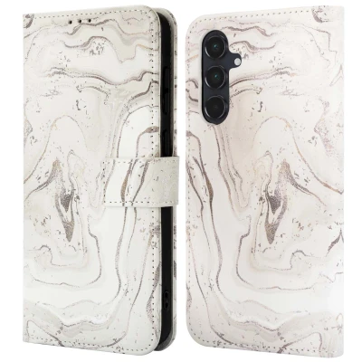 Afbeelding van imoshion Hoesje Geschikt voor Samsung Galaxy A55 Design Bookcase smartphone Sandy Marble