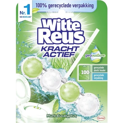 Afbeelding van 2+2 gratis: Witte Reus Toiletblok Kracht Actief Pro Nature Munt Eucalyptus