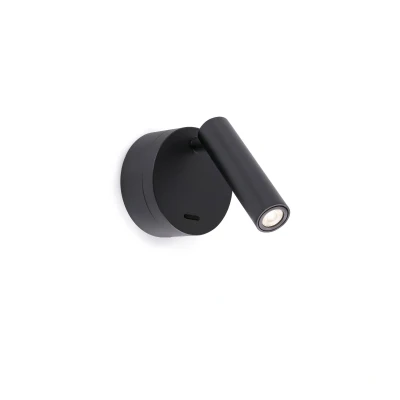 Afbeelding van Faro Lighting Boc Led Zwart Leeslampje 3W 3000K