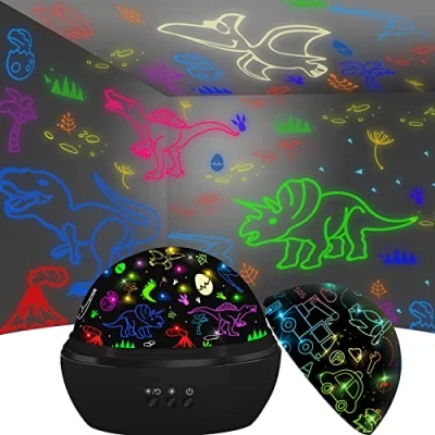 Afbeelding van Dinosaurus Speelgoed voor 2 9 Jongens Meisjes, in 1 Dino Nacht Licht Projector Verjaardag Deco Kerst Lamp Kinderen 3 9, Verjaardagsgeschenken Jongen Meisje 4 10