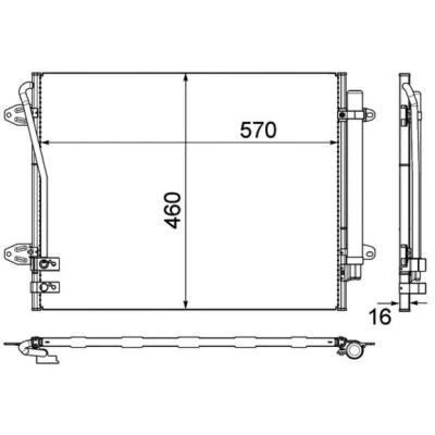Afbeelding van Mahle Original Airco condensor AC 734 000P