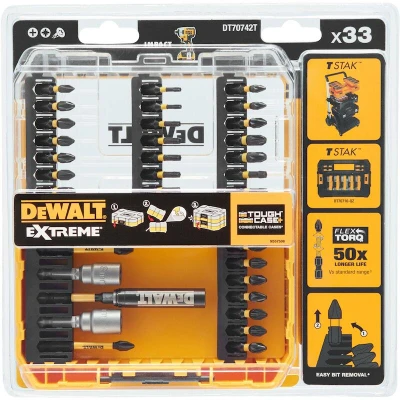 Afbeelding van DeWalt Accessoires 33 delige FLEXTORQ Schroefbitset In TOUGH CASE DT70742T QZ