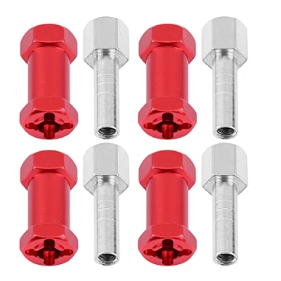 Afbeelding van Dilwe RC Hex Adapter, 4 St¨¹cke Metall Radnaben Adapter f¨¹r D90 AX10 CC01 SCX10 F350 Fernbedienung Crawler