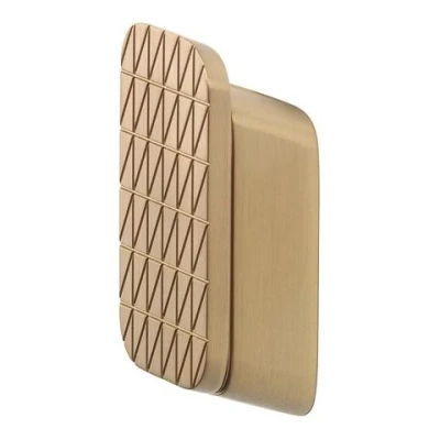 Afbeelding van Geesa shift handdoekhaak medium met driehoekpatroon geborsteld goud 919967 07 92
