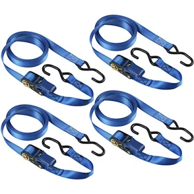 Afbeelding van Masterlock 4 Spanbanden met S haak, 0,5m, blauw 4367EURDAT