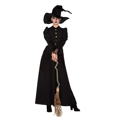 Afbeelding van Wilbers &amp; Heks Spider Lady Voodoo Duistere Religie Kostuum Adele De Van Edelstijn Vrouw Zwart Maat 48 Halloween Verkleedkleding