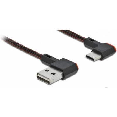 Afbeelding van Delock EASY USB 2.0 Cable Type A male to C™ angled left / right 2 m black