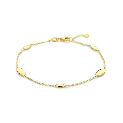 Afbeelding van YO&amp;NO Armband Goud ovaaltjes 17/19 cm Sieraden Vrouw 585