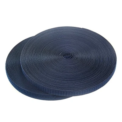 Afbeelding van TUKA 25 meter x 20mm Klittenband Vastnaaien (25 m Haakband &amp; lusband), Extra Sterke Klittenbandsluiting, 20 mm Brede Haak Lus Band, Niet Klevend om op te Naaien, Marineblauw, TKB5004 navy