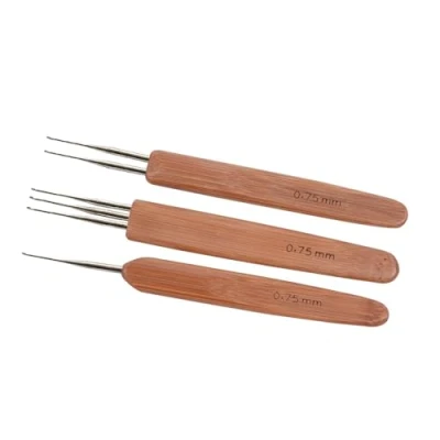 Afbeelding van Dreadlock Naald Tool gevlochten naalden haaknaalden voor sloten van 0,75 mm 3 stuks/set （1 haak, 2 haken, haken)