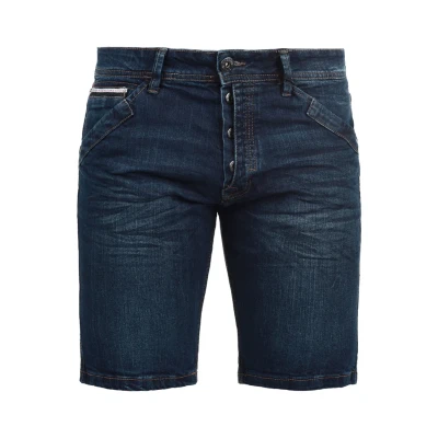 Afbeelding van Indicode Jeans Idalessio Jeansshort, Heren, Maat: Small, Dark blue
