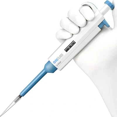 Afbeelding van ONiLAB 5 50μl laboratorium, eenkanaals pipet, wetenschappelijk, laboratoriummicropipet, handleiding (mogelijk niet beschikbaar in het Nederlands), instelbaar volume, zeer nauwkeurig, pipetteerder