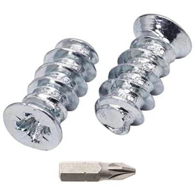 Afbeelding van SKIR&#039;CO (100 stuks) Verzinkte euroschroeven 6,0 x 13 mm, ladegeleiderschroeven, platte verzonken kop, scharnierschroeven