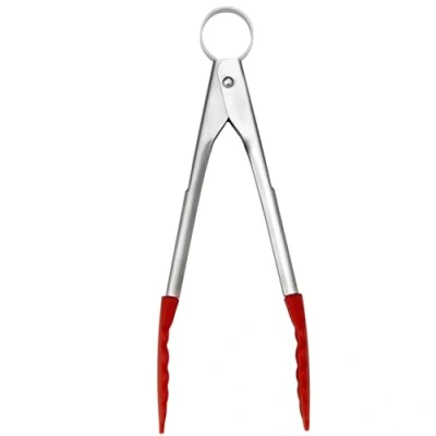 Afbeelding van Mini serveertang (met silicone) rood 18 cm