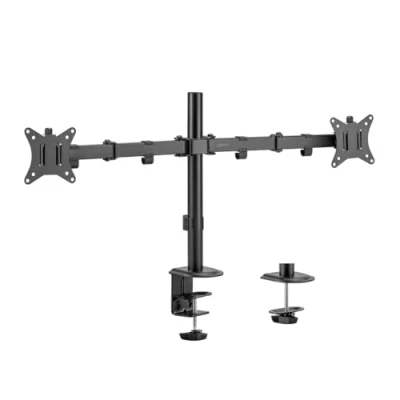 Afbeelding van LogiLink Monitorhouder van aluminium voor 2 monitoren (17 32&quot;), armlengte: elk 376 mm