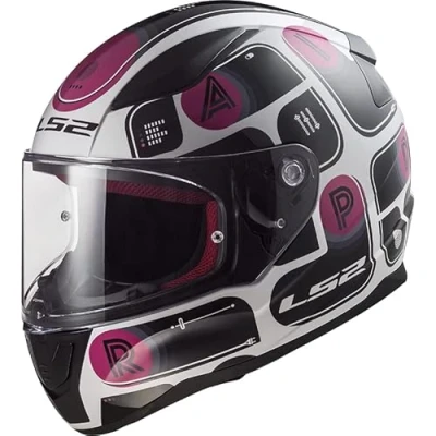 Afbeelding van LS2 FF353 Rapid Brick Helm, zwart wit pink, afmeting L voor man