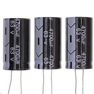 Afbeelding van 5 stuks 63V 4700UF elektrolytische condensator van aluminium, plug in, 22 x 40 mm, mm