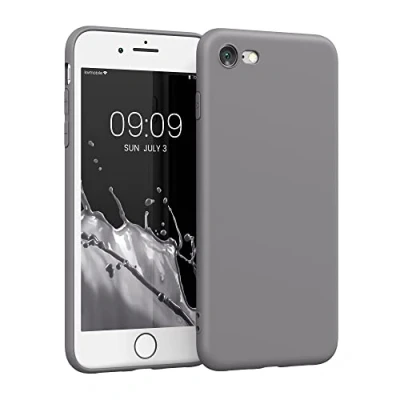 Afbeelding van kwmobile telefoonhoesje geschikt voor Apple iPhone SE (2022) / (2020) 8 7 Hoesje smartphone Precisie camera uitsnede In steengrijs