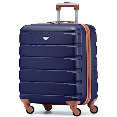 Afbeelding van Flight Knight Lichtgewicht stevige ABS koffer met 4 wielen, cabine en ruimbagage, goedgekeurd door meer dan 100 luchtvaartmaatschappijen zoals easyJet, British Airways, RyanAir, Virgin Atlantic