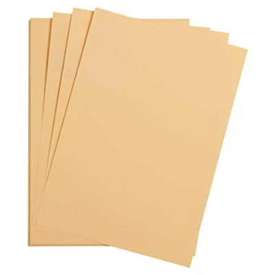 Afbeelding van Clairefontaine Ref 975264C Maya glad gekleurde tekenkaart (verpakking van 25 vellen) 185gsm A4 (29,7 x 21cm) Abrikozenkleur Diep geverfd, zuurvrij, pH neutraal