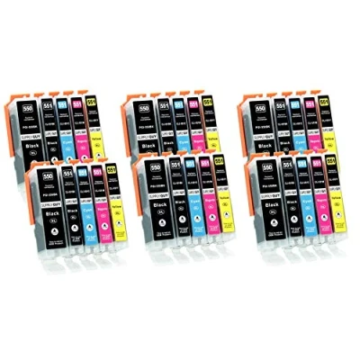 Afbeelding van 30 XL Inktpatronen compatibel met Canon PGI 550 CLI 551 Pixma IP7200 IP7250 IX6800 IX6850 MG5400 MG5450 MG5500 MG5550 MG5600 MG5650 MG5655 MG6400 MG6450 MG6600 MG6650 MX725 MX920 MX925