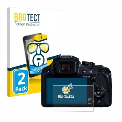 Afbeelding van BROTECT (2 Stuks) Schermbeschermer voor Panasonic Lumix DC FZ82D Screen Protector Transparant