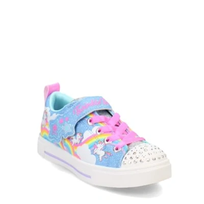 Afbeelding van Skechers Twinkle Toes, sneakers voor meisjes en meisjes, Blue Synthetic Multi Trim, 37.5 EU