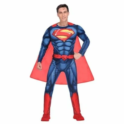 Afbeelding van Superman Kostuum Heren Classic Verkleedkleren Mannen Maat XL