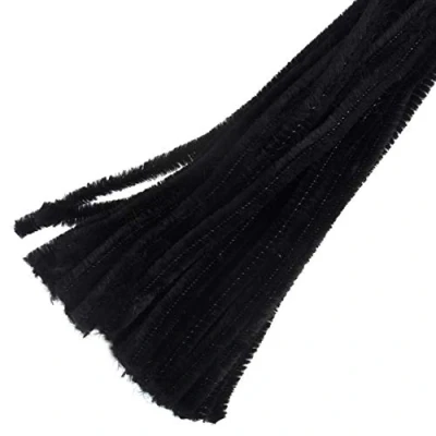Afbeelding van Trimits Jumbo Chenille Pijpreinigers, Zwart, 30cm x 12mm
