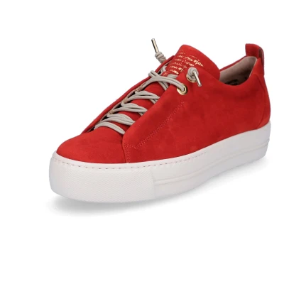 Afbeelding van Paul Green Sneakers laag, Dames, Maat: 37.5, Samtziege salsa Leer