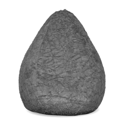 Afbeelding van Lumaland Fluffy Zitzak, zitkussen, voor kinderkamer, 60 x 45 cm, wasbare overtrek van geweven pluche, pluizig en zacht vloerkussen kinderen, geschikt meisjes jongens, 120 l volume, grijs