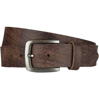 Afbeelding van Fana Belts Leren riem heren Jeans bruin Taillemaat 95 Dames/Heren riemen leer Buffelleer