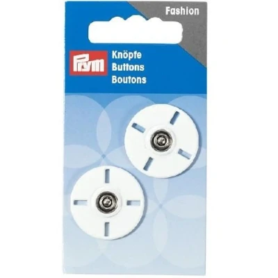 Afbeelding van Prym Naaisluitingen Cirkel 25 mm, Wit, 9,3 x 4,9 0,5 cm